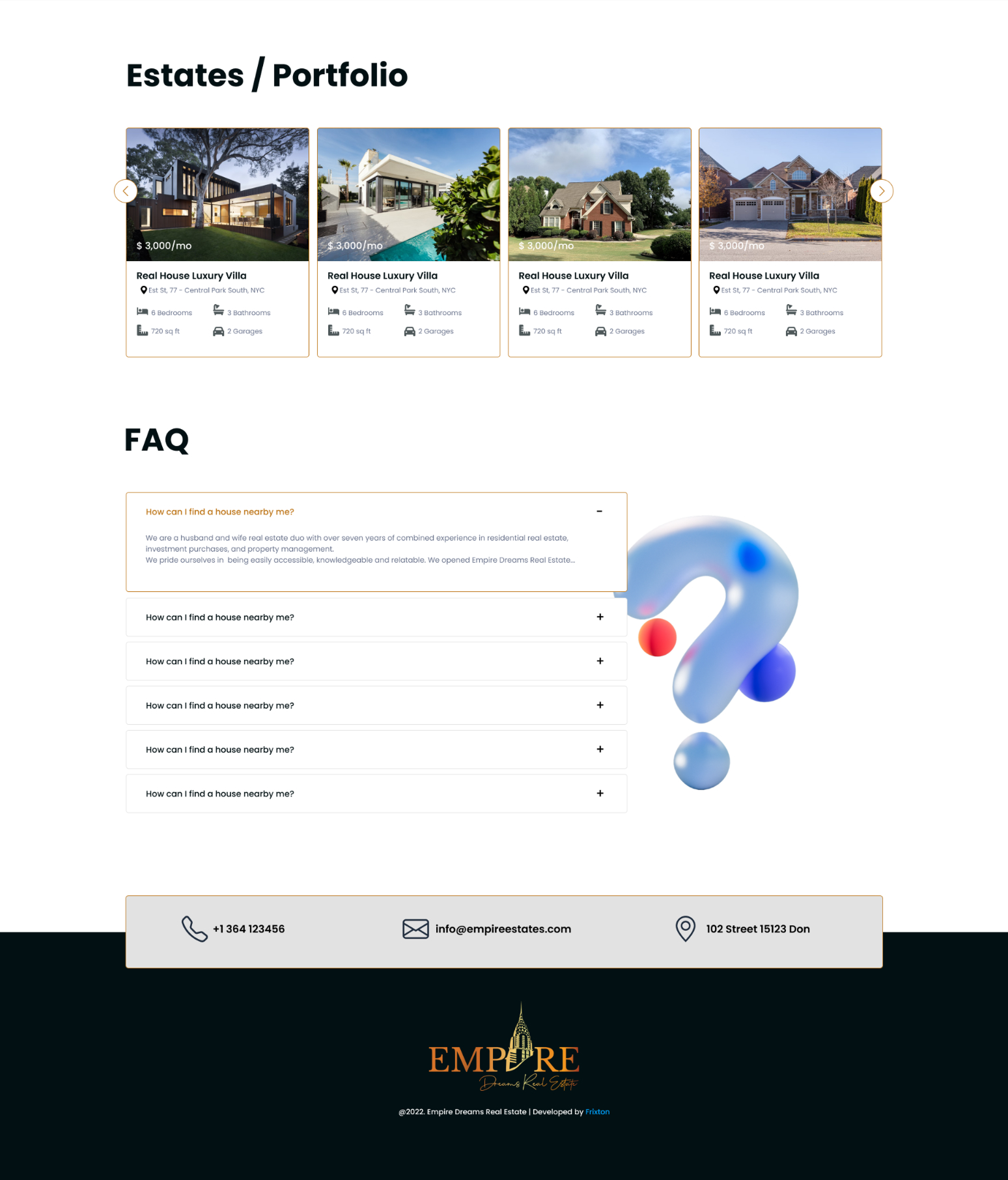 Portfolio & FAQ