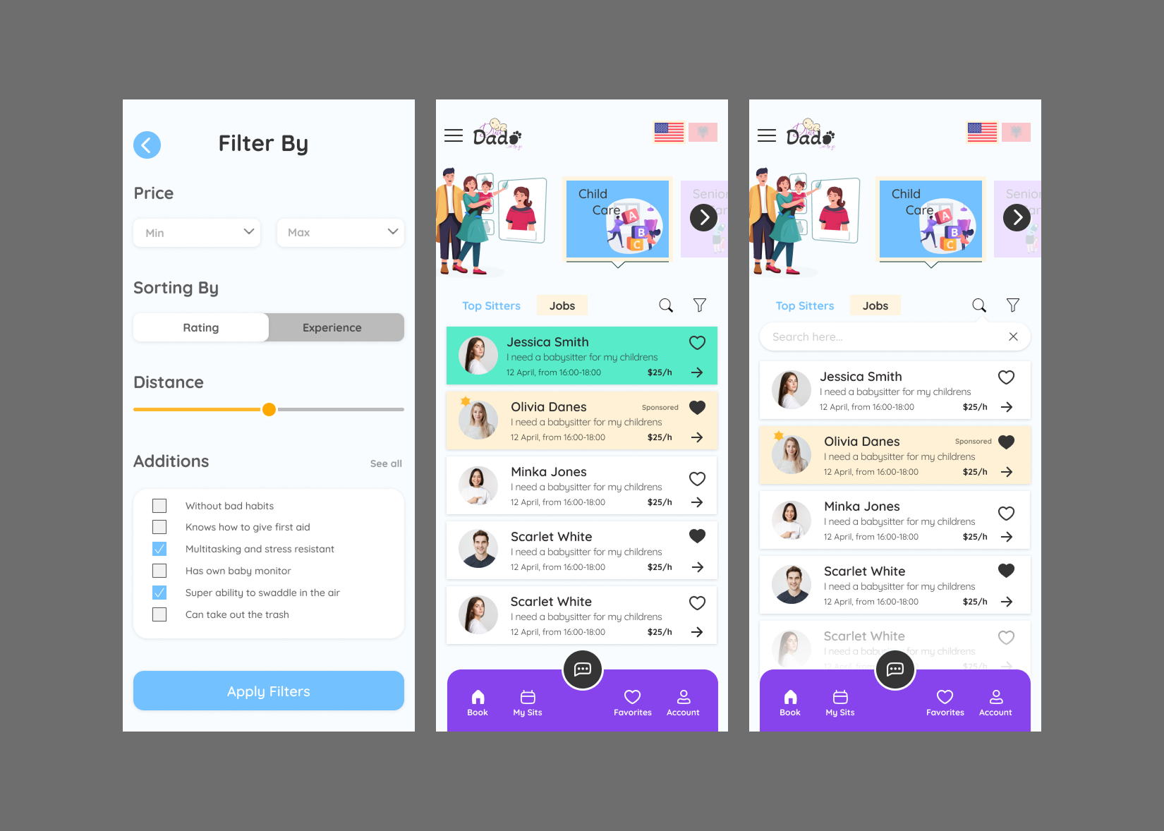CarePair filtering system